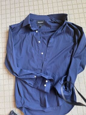 Bonobos Navy Blue Long-Sleeve Dress Shirt